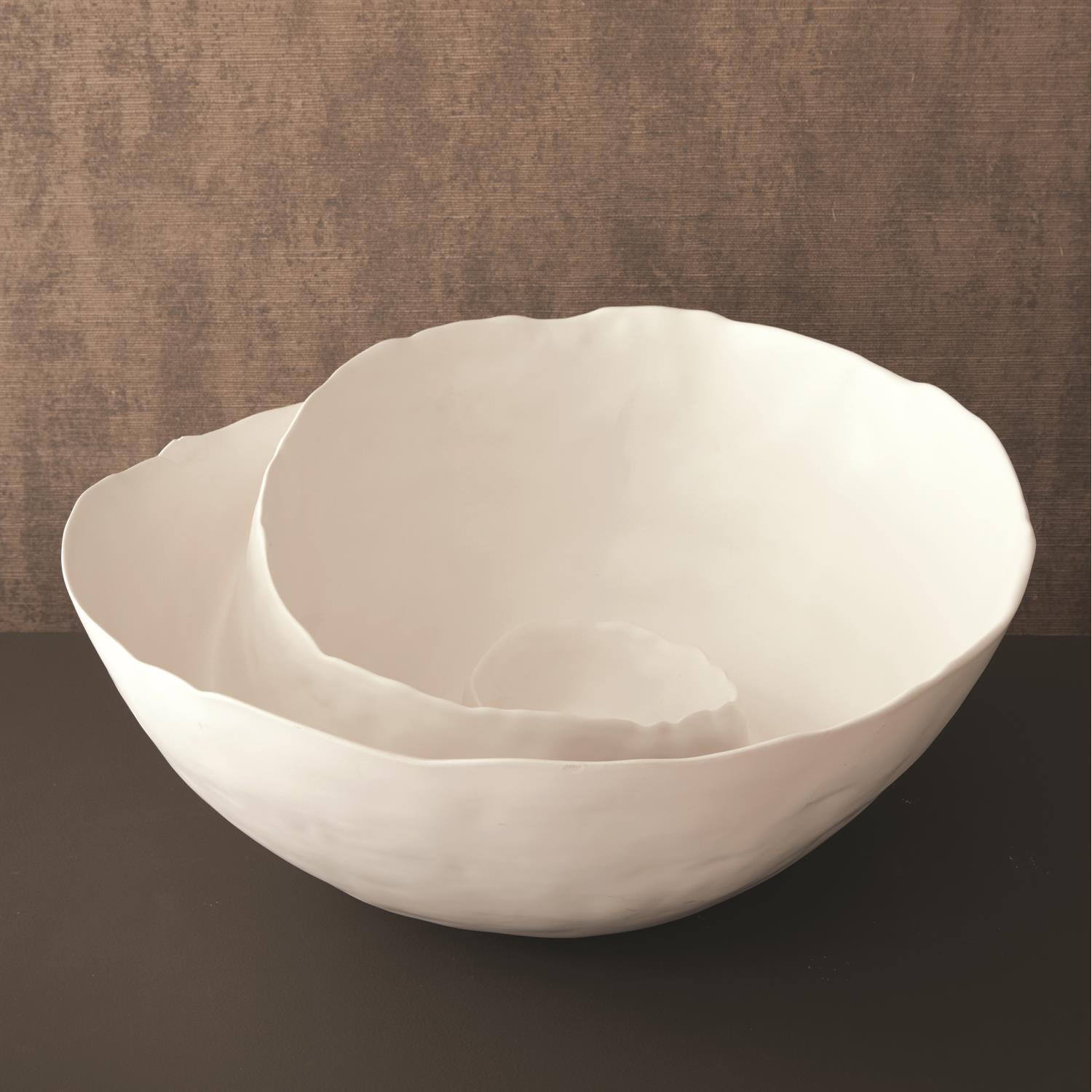 Spiral Bowl-Matte White